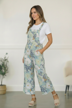 Load image into Gallery viewer, Groovy Garden Sage Floral Overalls