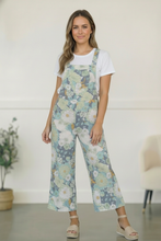 Load image into Gallery viewer, Groovy Garden Sage Floral Overalls