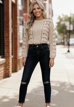 Load image into Gallery viewer, Vanilla Skies Crochet Pullover