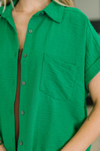 Load image into Gallery viewer, Keep Up Collared Button Down in Green