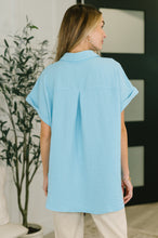 Load image into Gallery viewer, Keep Up Collared Button Down in Sky Blue
