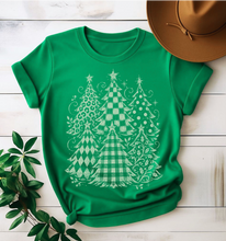 Load image into Gallery viewer, Green Holiday Trees Graphic Tee & Sweatshirt (multiple color options)