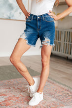 Load image into Gallery viewer, JUDY BLUE Kelsey Mid Rise Distressed Cutoff Shorts