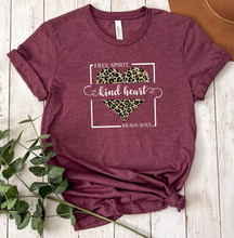 Load image into Gallery viewer, Kind Heart Free Spirit Brave Soul Graphic T-Shirt
