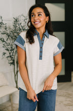 Load image into Gallery viewer, Knowing Me Collared Henley Top