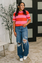 Load image into Gallery viewer, Known for a While Knit Blouse in Pink and Red