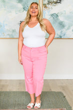 Load image into Gallery viewer, JUDY BLUE Lisa High Rise Control Top Wide Leg Crop Jeans in Pink