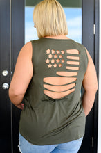 Load image into Gallery viewer, Land of the Free Tank in Olive