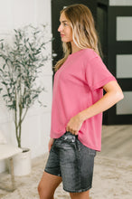 Load image into Gallery viewer, Leave It to Me Waffle Knit Relaxed Tee in Pink