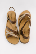 Load image into Gallery viewer, Lev Round Toe Ankle Strap Sandals in Tan