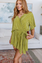 Load image into Gallery viewer, Lovely Life Plisse Romper in Green