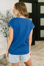 Load image into Gallery viewer, Little Details Trim Detail Top in Blue