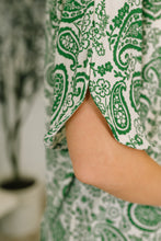 Load image into Gallery viewer, Lizzy Breeze Top in Green Paisley