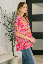 Load image into Gallery viewer, Lizzy Breeze Top in Hot Pink Paisley