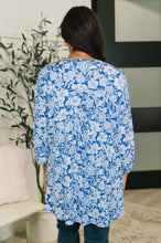 Load image into Gallery viewer, Lizzy Cardigan in Blue and White Floral