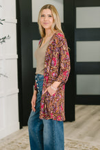 Load image into Gallery viewer, Lizzy Cardigan in Chocolate Paisley