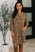Load image into Gallery viewer, Lizzy Long Sleeve Dress in Olive Paisley