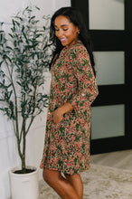 Load image into Gallery viewer, Lizzy Long Sleeve Dress in Olive Paisley