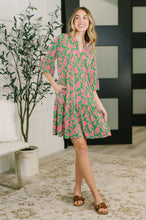 Load image into Gallery viewer, Lizzy Sunday Dress in Emerald Abstract Floral