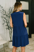 Load image into Gallery viewer, Lizzy Tiered Tank Dress in Navy