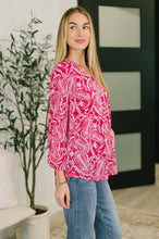 Load image into Gallery viewer, Lizzy Top in Pink Paisley