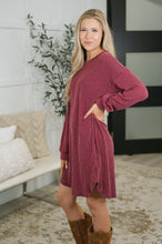 Load image into Gallery viewer, Love to Love You Textured Knit Dress in Burgundy