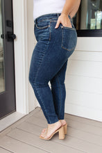 Load image into Gallery viewer, JUDY BLUE Lydia Mid Rise Vintage Raw Hem Skinny Jeans