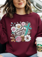 Load image into Gallery viewer, Simply Blessed Graphic Sweatshirt (multiple color options)
