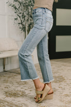 Load image into Gallery viewer, JUDY BLUE Mckaylee Mid Rise Kick Flare Jeans with Frayed Hem