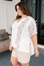 Load image into Gallery viewer, POL Mention Me Floral Accent Top in Ivory