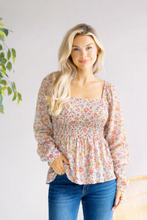 Load image into Gallery viewer, Floral Flutter Peplum