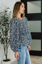 Load image into Gallery viewer, Muse Moves High Neck Peplum Blouse in Black