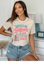 Load image into Gallery viewer, Raised On Backroads Graphic Tee (multiple color options)
