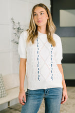 Load image into Gallery viewer, Need a Little Love Cable Knit Puff Sleeve Top