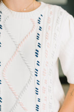 Load image into Gallery viewer, Need a Little Love Cable Knit Puff Sleeve Top