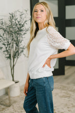 Load image into Gallery viewer, Never Too Lace Raglan Crochet Sleeve Top