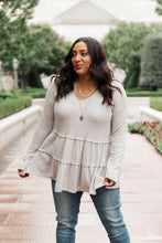 Load image into Gallery viewer, Nicely Done Tiered Top in Gray