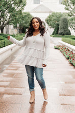Load image into Gallery viewer, Nicely Done Tiered Top in Gray