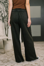 Load image into Gallery viewer, Nights Like This High Waist Palazzo Sweats in Ash Black