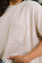Load image into Gallery viewer, Not That complicated Textured Boxy Tee in Ash Mocha