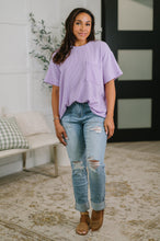 Load image into Gallery viewer, Not That complicated Textured Boxy Tee in Lavender
