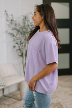 Load image into Gallery viewer, Not That complicated Textured Boxy Tee in Lavender