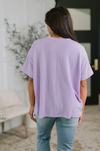 Load image into Gallery viewer, Not That complicated Textured Boxy Tee in Lavender