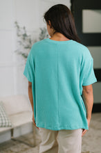 Load image into Gallery viewer, Not That Complicated Textured Boxy Tee in Turquoise
