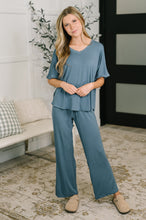 Load image into Gallery viewer, Ol' Reliable Top and Bottom Lounge Set in Dusty Blue