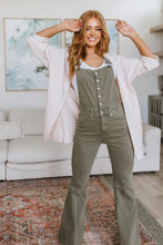 Load image into Gallery viewer, JUDY BLUE Olivia Control Top Release Hem Overalls in Olive