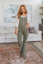 Load image into Gallery viewer, JUDY BLUE Olivia Control Top Release Hem Overalls in Olive