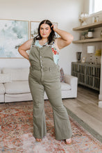 Load image into Gallery viewer, JUDY BLUE Olivia Control Top Release Hem Overalls in Olive