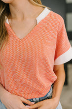 Load image into Gallery viewer, One Piece at a Time V-Neck Short Sleeve Top in Coral
