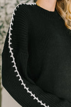 Load image into Gallery viewer, One Stitch at a Time Pullover in Black